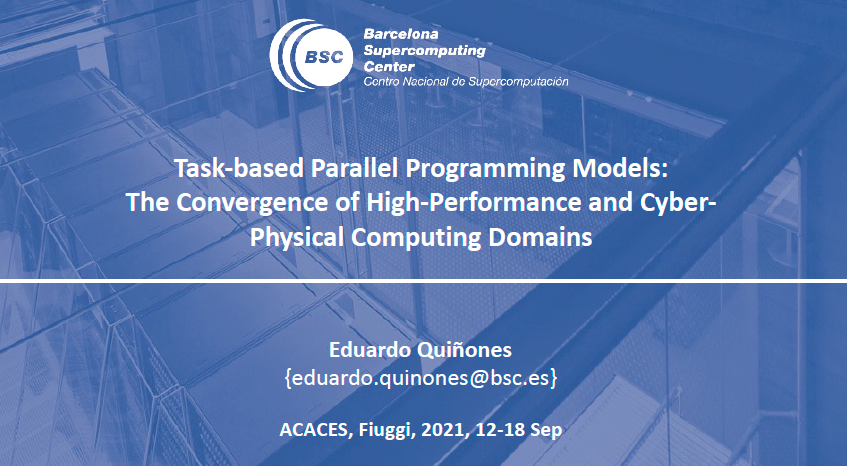 Task-based Parallel Programming Models:  The Convergence of High-Performance and Cyber-Physical Computing Domains