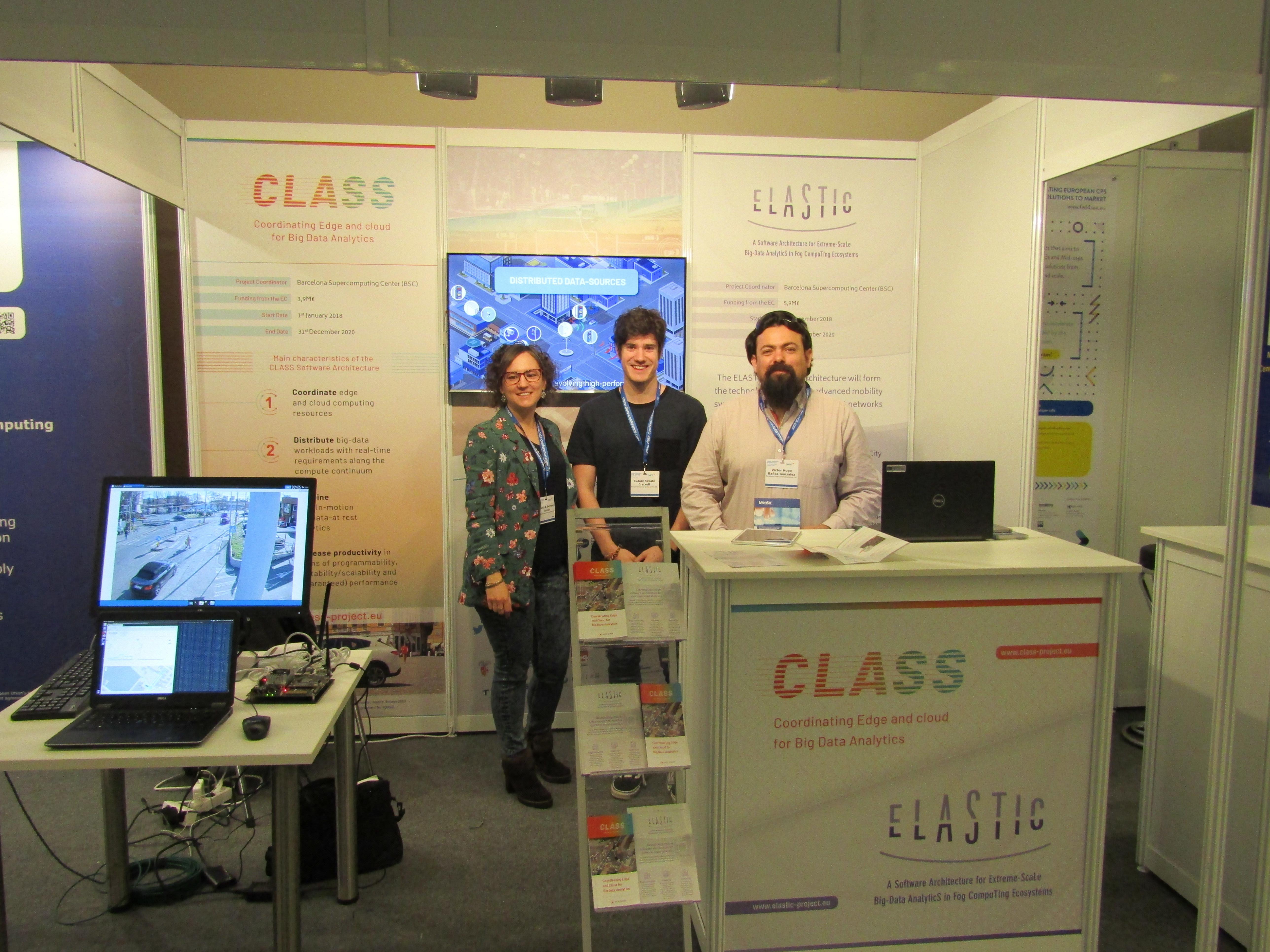 ELASTIC experts at the booth at DATE 2019
