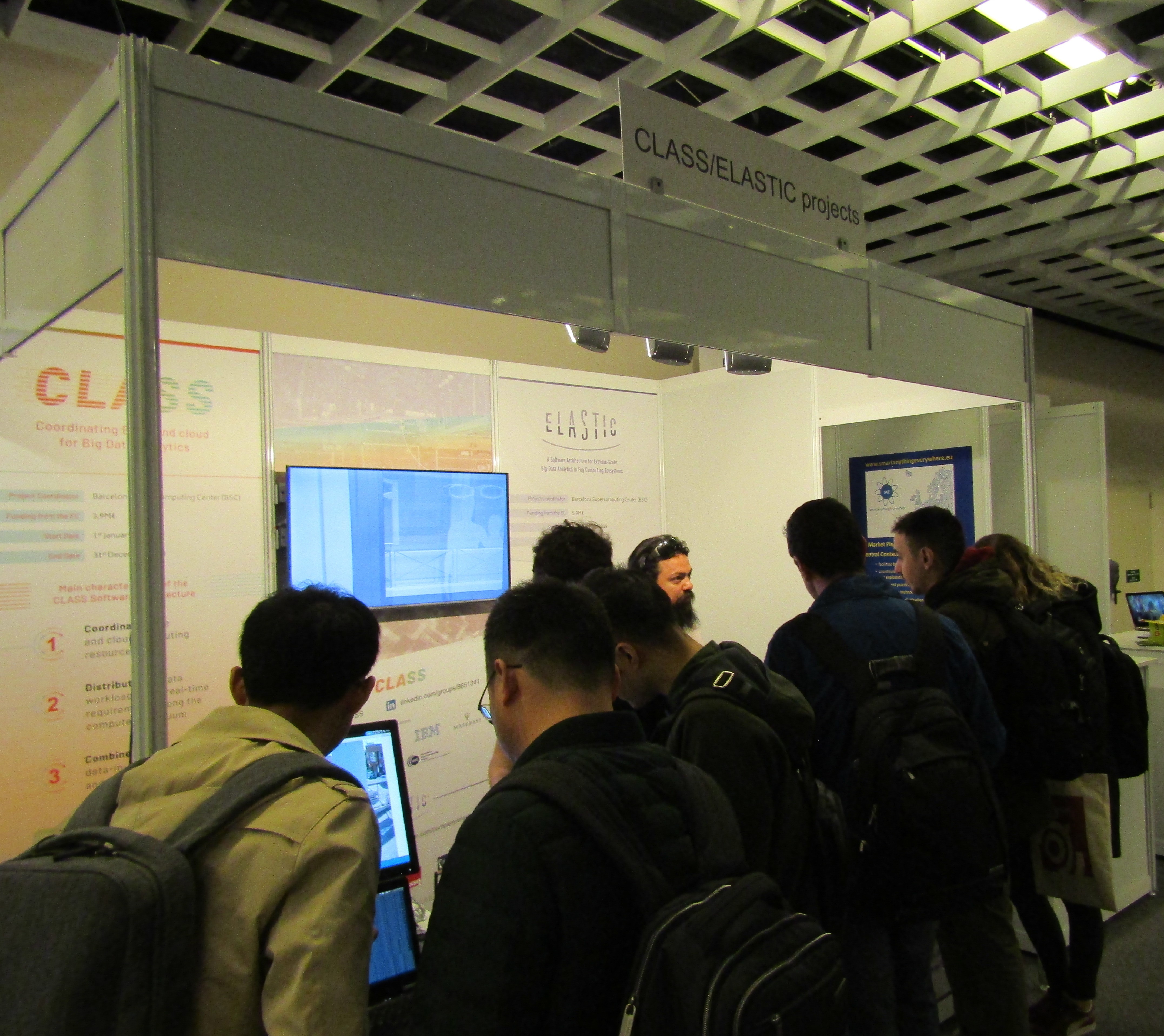 Visitors at the ELASTIC and CLASS booth at DATE 2019